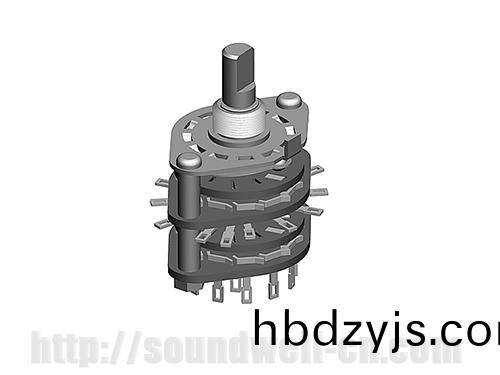 RS29 Metal shaft rotary multi-way switch