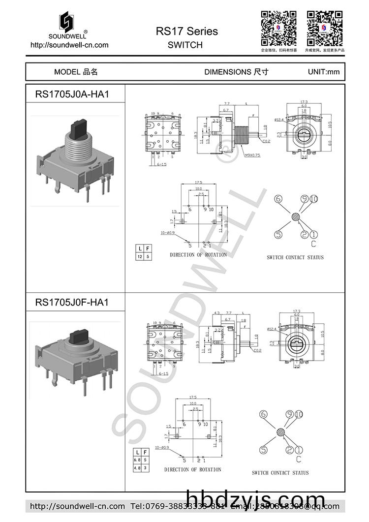 RS1705鏇轉多路(lu)開(kai)關成品圖