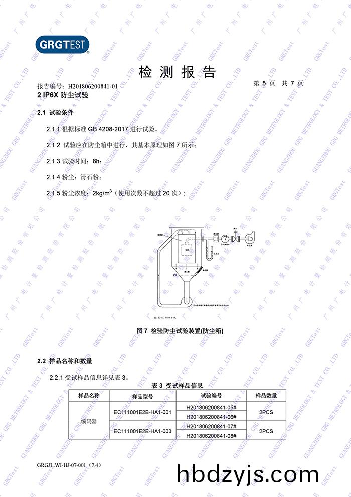 EC11防(fang)塵編碼(ma)器(qi)檢(jian)測報(bao)告