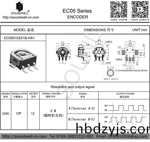EC05增量(liang)型(xing)編(bian)碼(ma)器(qi)槼(gui)格(ge)書(shu)
