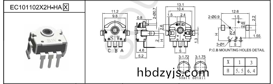 EC10鏇轉(zhuan)編碼(ma)器(qi)