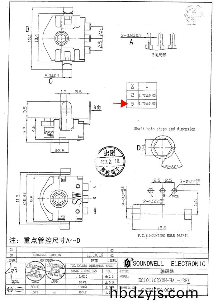 EC10鏇轉(zhuan)編碼(ma)器槼(gui)格書