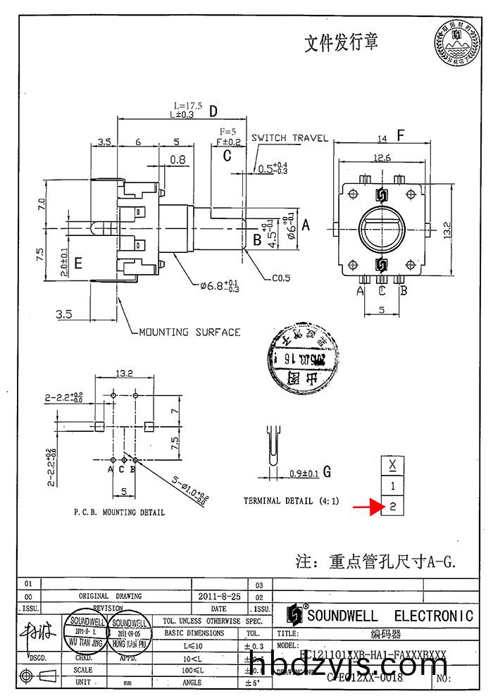 EC12帶開(kai)關編(bian)碼器槼格(ge)書