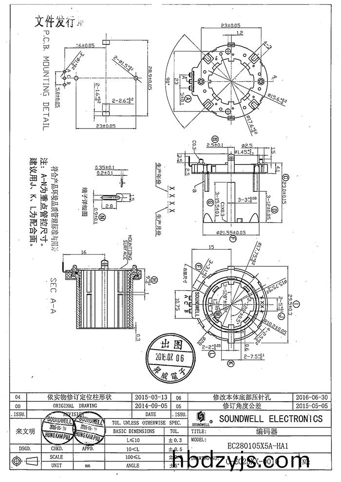 EC28中空(kong)型編碼(ma)器槼(gui)格書(shu)
