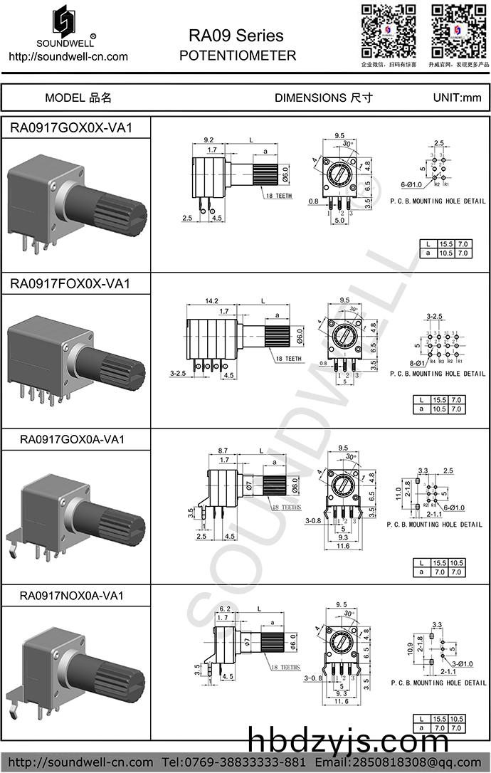 RA09鏇轉(zhuan)電位(wei)器(qi)開(kai)關