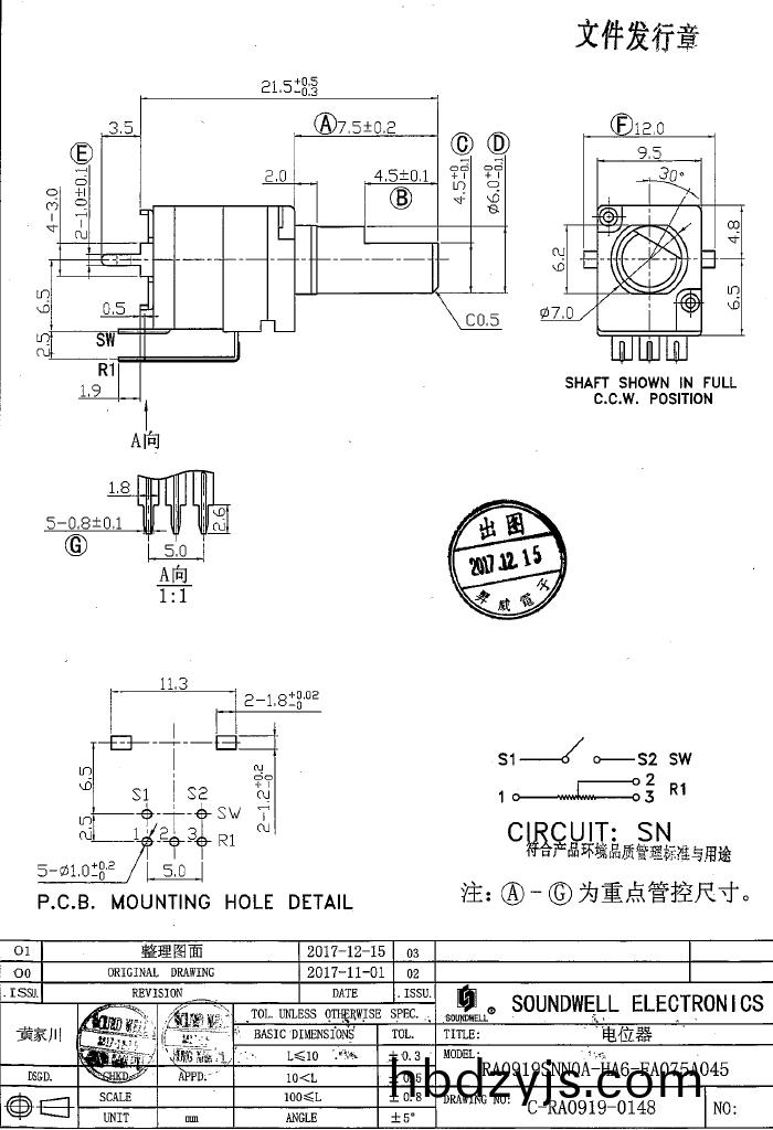 RA09可調(diao)電(dian)位器