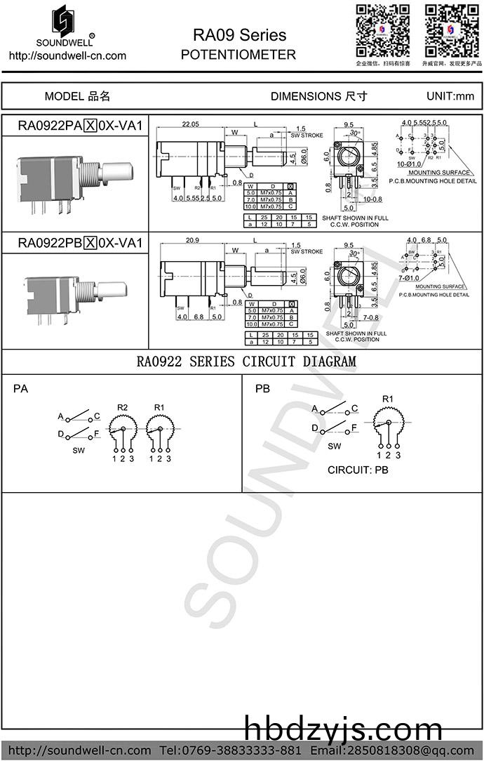 電(dian)位器開關