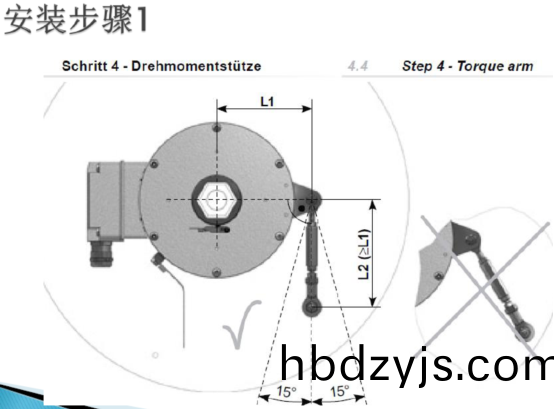鏇(xuan)轉(zhuan)編碼(ma)器(qi)力矩(ju)臂(bi)安(an)裝步驟(zhou)一